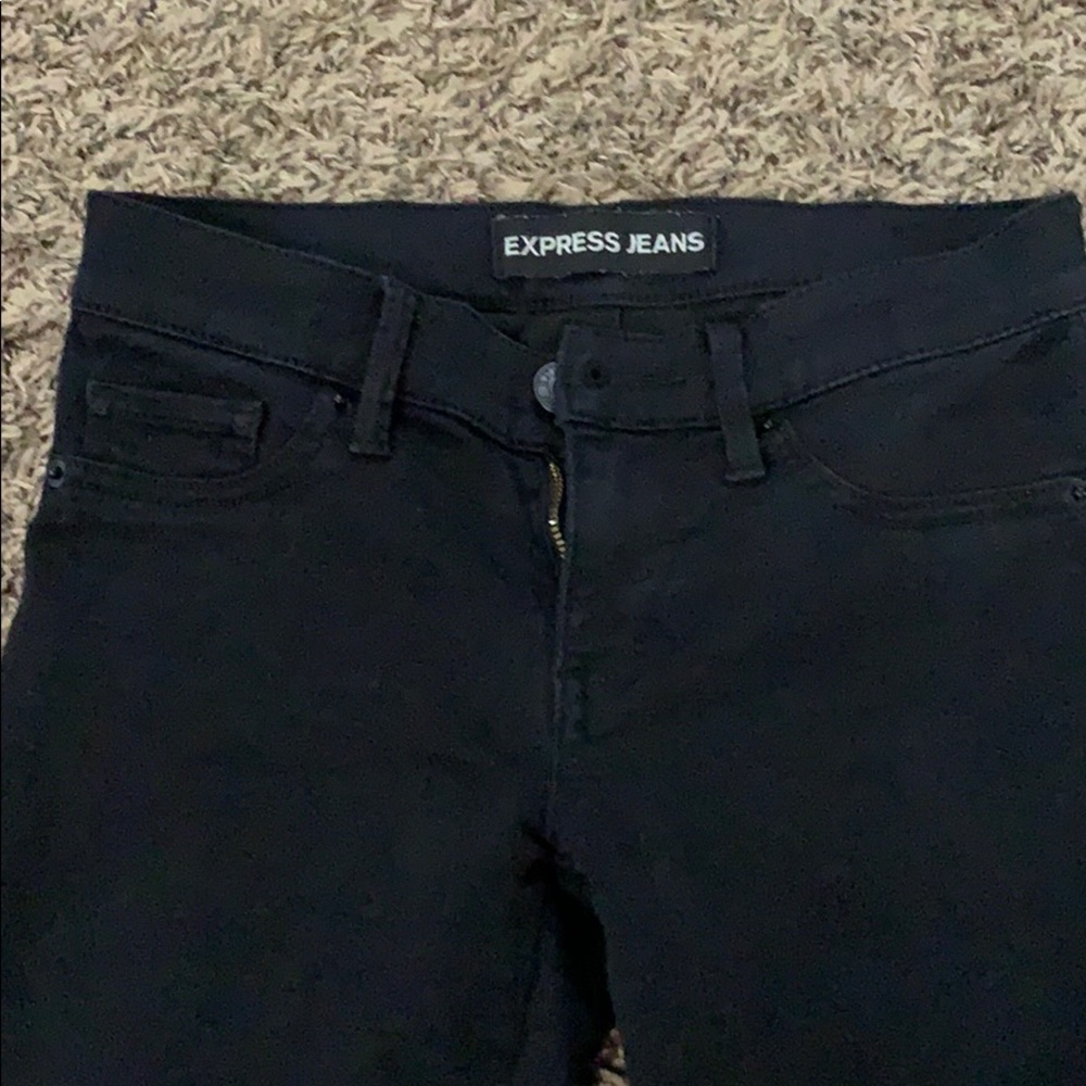 black extreme stretch legging low rise jeans